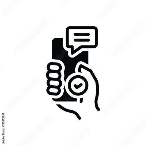 Black solid icon for already