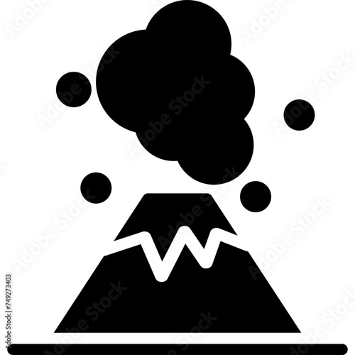 Eruption Vector Glyph Icon
