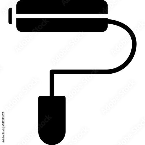 Paint Roller Vector Glyph Icon