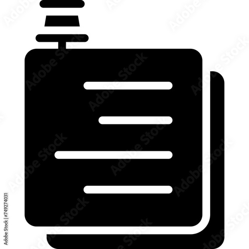 Notes Vector Glyph Icon