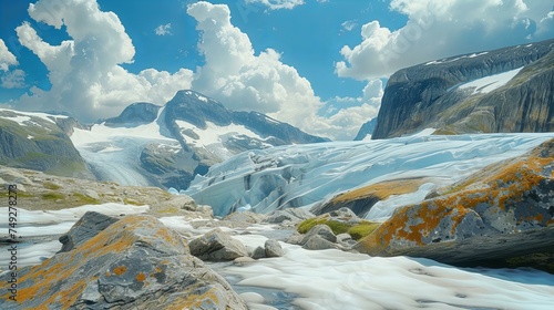 Summer day at the glacier 