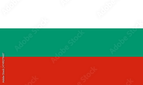 Close-up of white green and red national flag of Eastern European country of Bulgaria. Illustration made January 30th, 2024, Zurich, Switzerland.