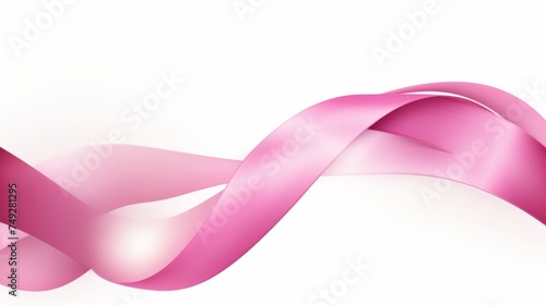 Pink ribbon. Breast cancer awareness ribbon. 