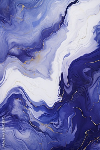 Indigo marble pattern that has the outlines of marble, in the style of luxurious, poured
