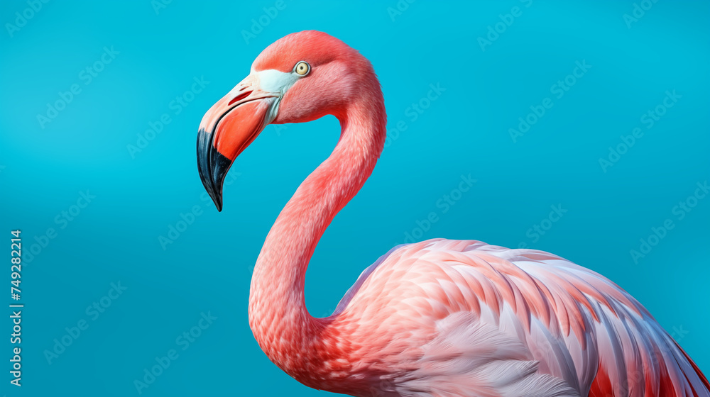 Fototapeta premium close up of a pink flamingo
