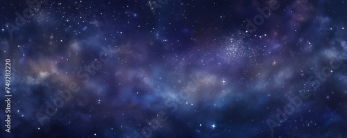 Indigo nebula background with stars and sand
