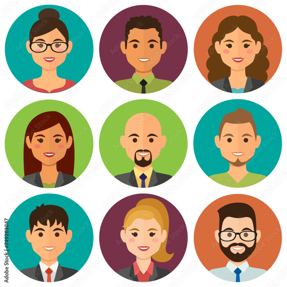 set of faces, SET OF PEOPLES set of faces, SET OF PEOPLES