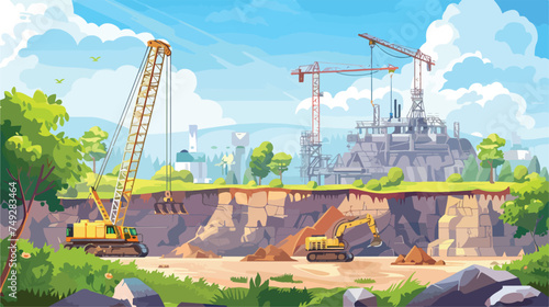 construction in the nature color vector