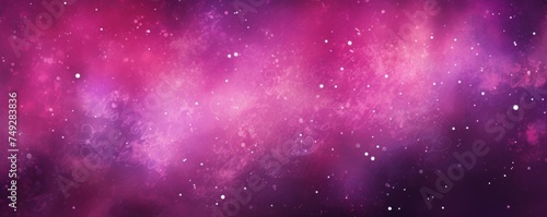 Magenta nebula background with stars and sand