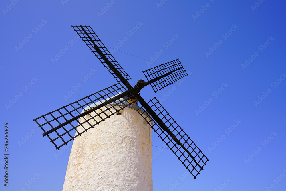 An old windmill on the hill in Consuegra