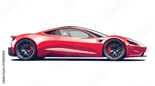 Electric supercars zoom automotive white background