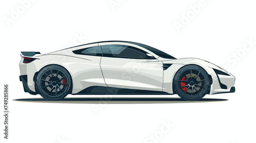 Electric supercars zoom automotive white background