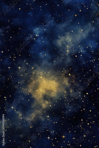 Navy Blue nebula background with stars and sand © GalleryGlider