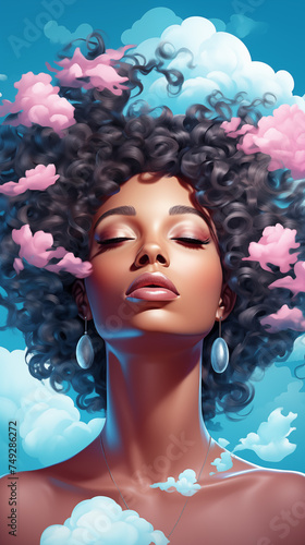 portrait of a girl with hair