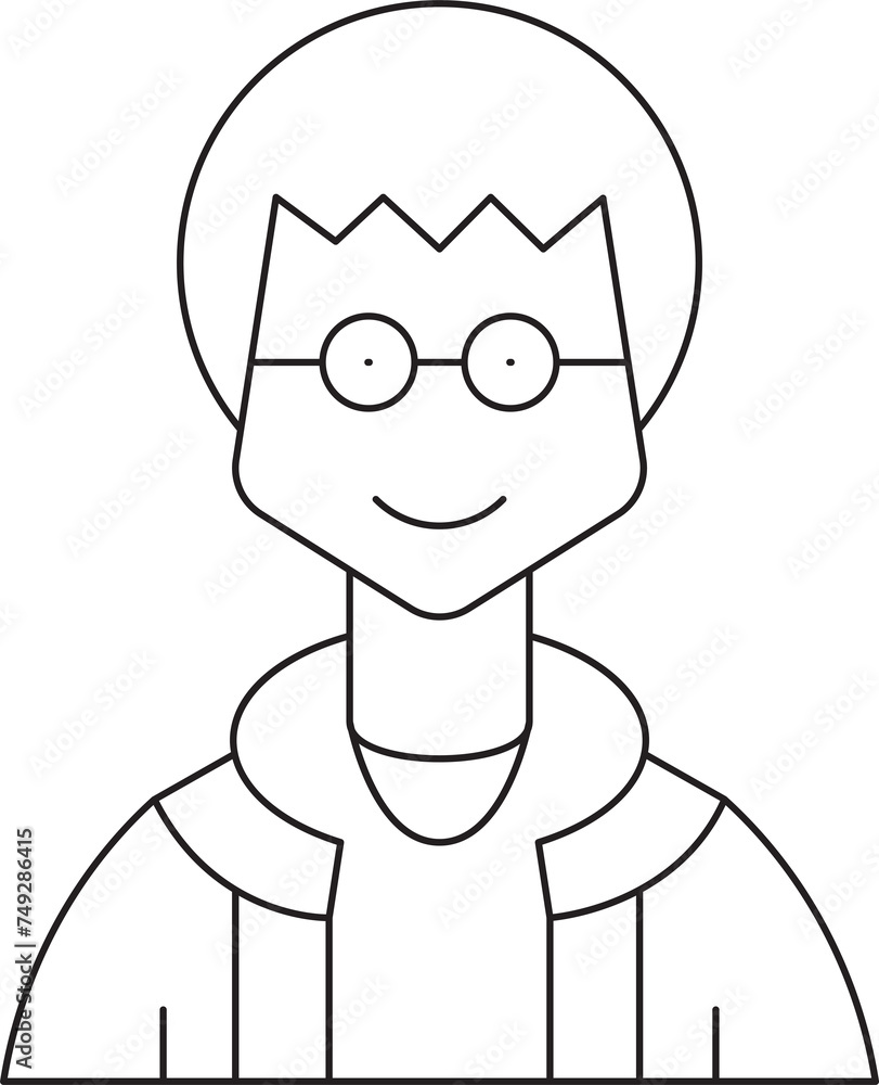 Fototapeta premium Boy Character Avatar