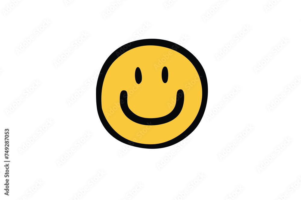 Isolated yellow big smile on a white background Isolated yellow big smile on a white background