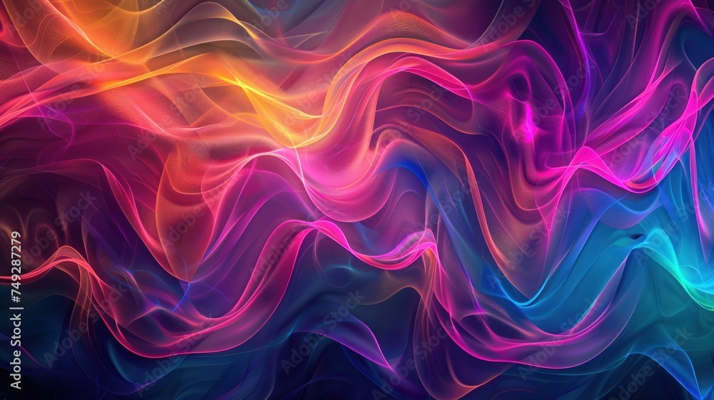 Obraz premium Abstract Energy Wave Composition