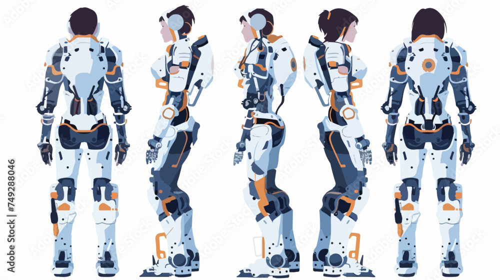 Exoskeletons and assistive robotics white background
