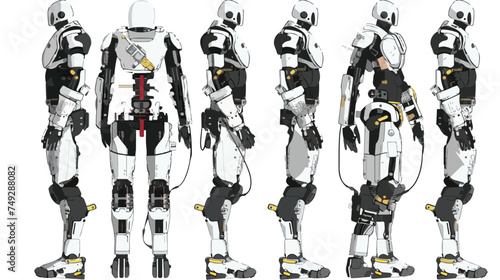Exoskeletons and assistive robotics white background