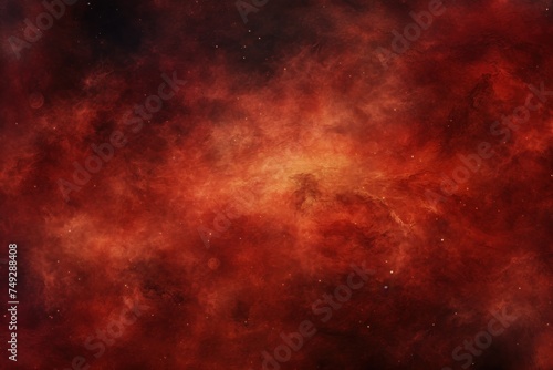 Red nebula background with stars and sand