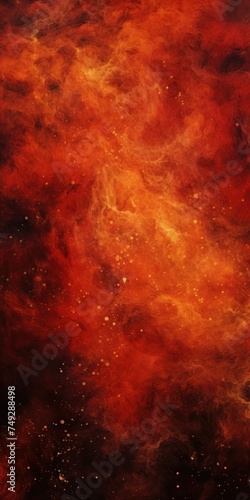 Red nebula background with stars and sand