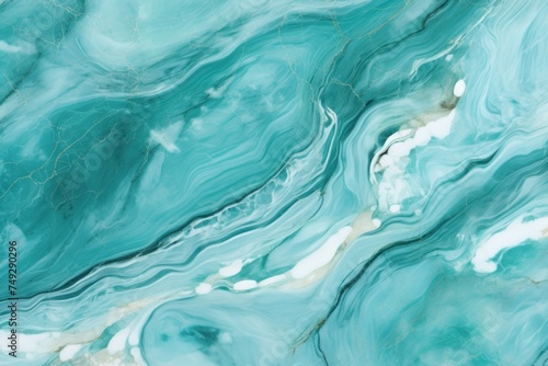 Teal marble pattern that has the outlines of marble, in the style of luxurious, poured