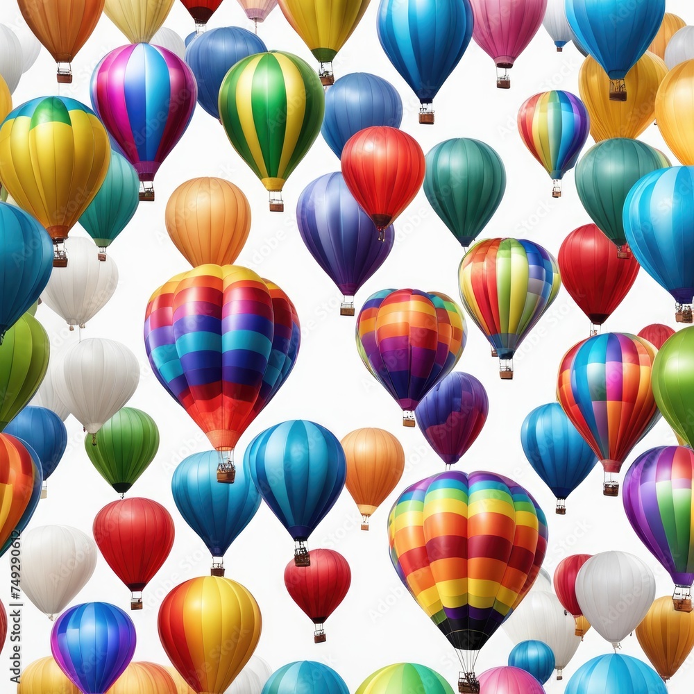 many colorful air balloons in the air