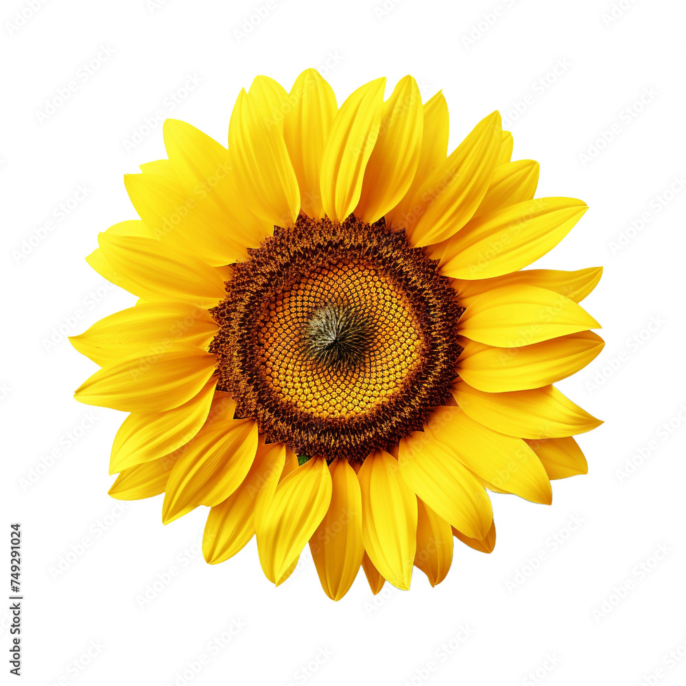 Fototapeta premium Sunflower isolated on transparent background