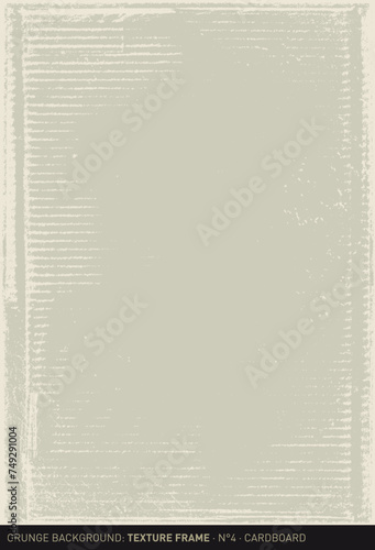 Grunge background: Vintage cardboard (Textured paper frame with lines in beige)