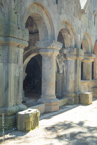 Column of old church in Armenia.