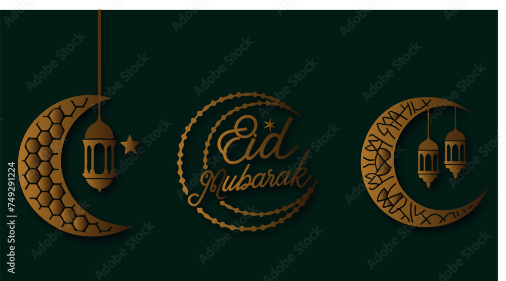 Fototapeta premium set of collection EID vector design