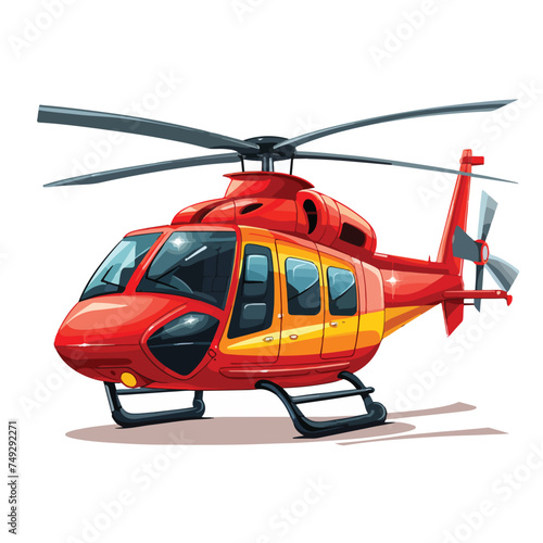 Helicopter isolated on white background isolated on