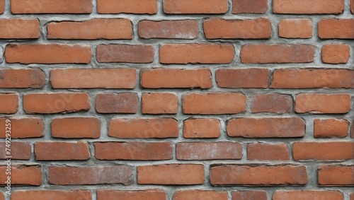 Seamless Texture of Weathered Brown Brick Wall. AI Generated
