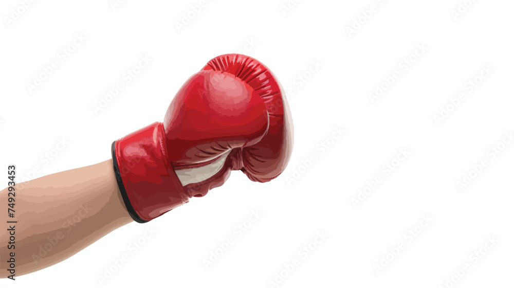 Hand with boxing glove icon isolated on white background