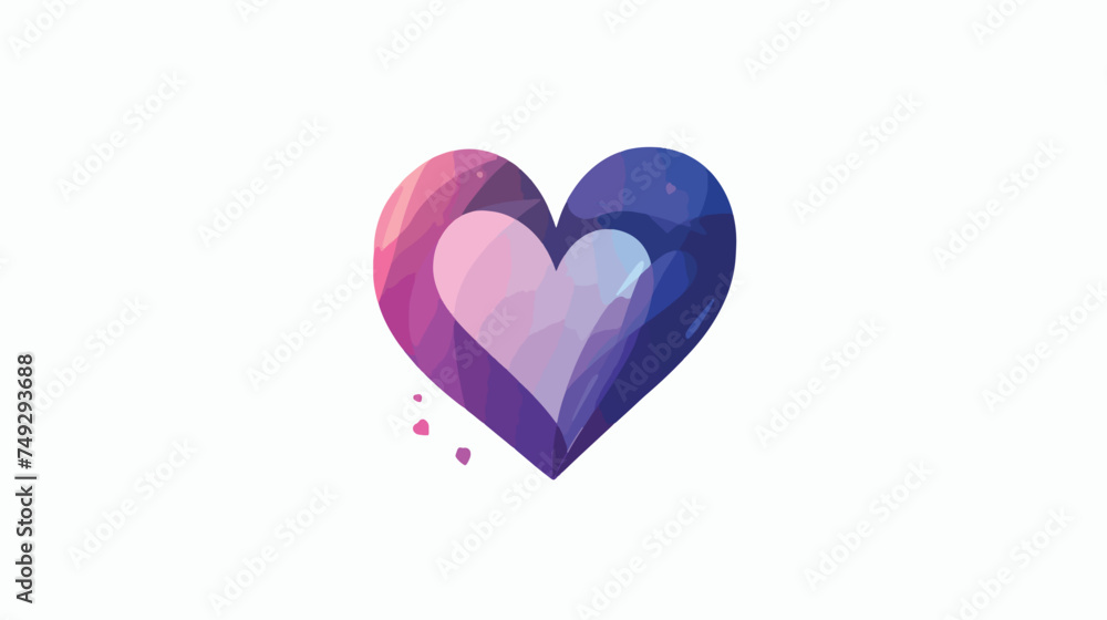 Heart icon on a white background. love vector illustration