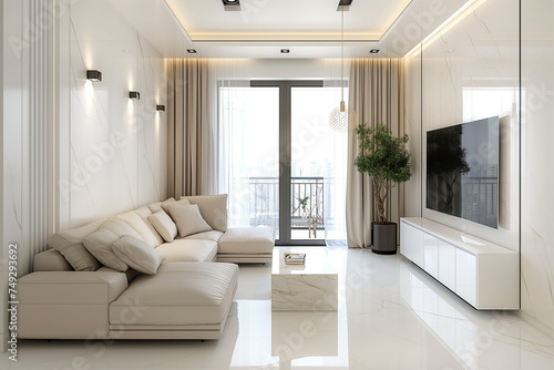 modern living room in light colors © Juri