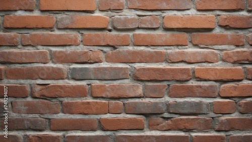 Intricate Pattern of Red and Brown Brick Wall. AI Generated