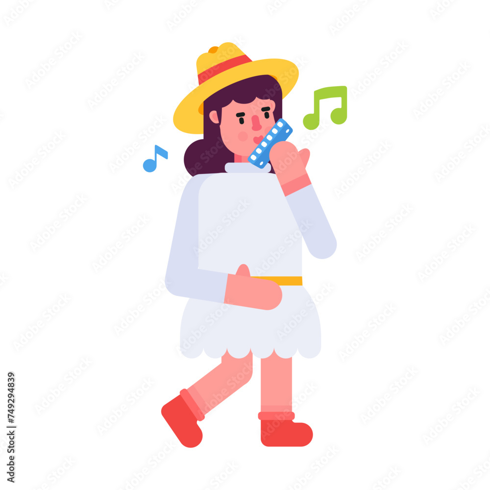 Ready to use flat icon of harmonica music Ready to use flat icon of harmonica music