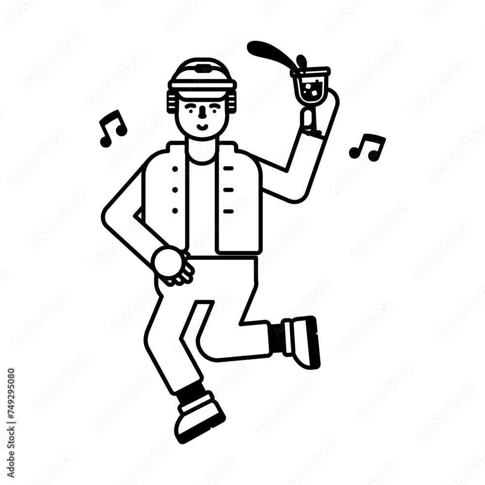 Download this glyph icon of dancing man Download this glyph icon of dancing man
