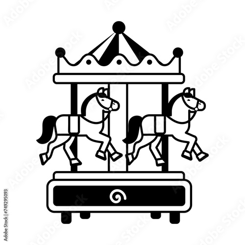 Here’s a glyph icon of horse carousel 