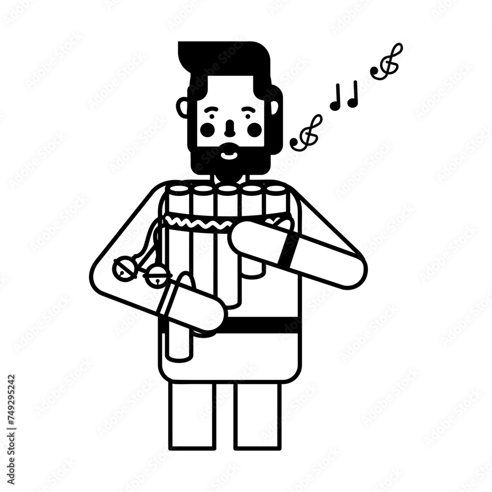 Customizable glyph icon of panpipe music Customizable glyph icon of panpipe music