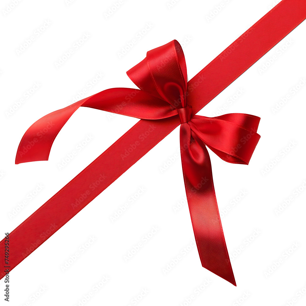 Red ribbon isolated on white background Red ribbon isolated on white background
