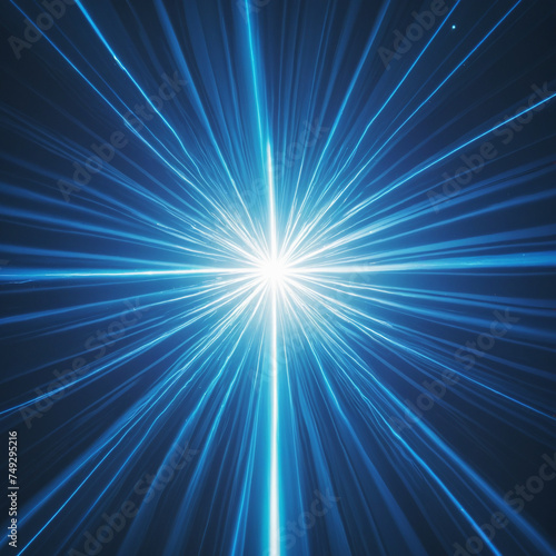 lens flare Blue effect glowing background abstract