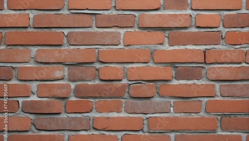  Brick Wall Texture in Warm Red and Brown Tones. AI Generated