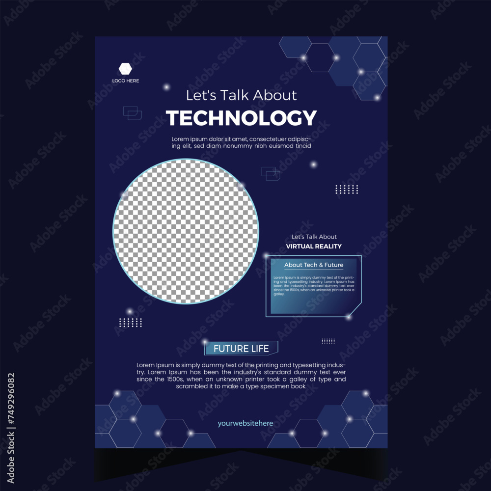 Modern Vector Technology Flyer Template Modern Vector Technology Flyer Template