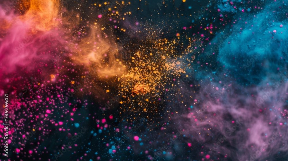 background with colorful holi space