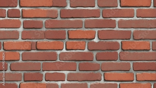 Textured Brown Brick Wall Background. AI Generated