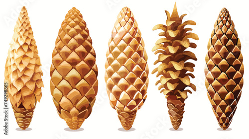 Vector isolated icon of cones. white background isolated