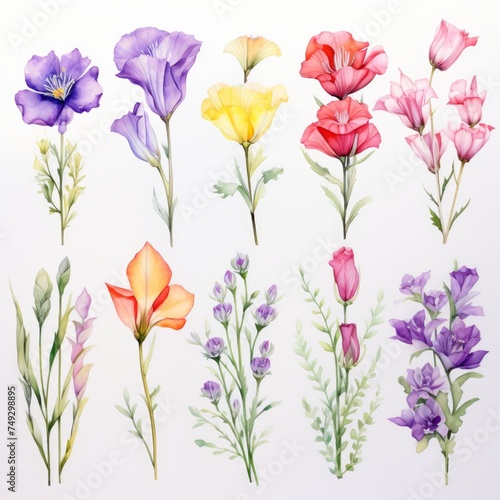 Watercolor Flowers Design