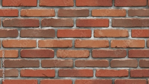 Urban Red Brick Wall Pattern Background. AI Generated